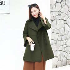 长袖毛呢外套韩版百搭时尚休闲气质优雅甜美中长款2020年冬季，女装毛呢外套，众宇琦