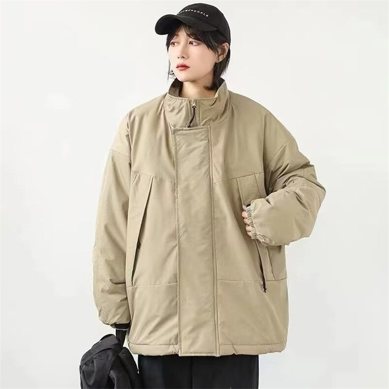 日系简约机能风立领棉衣男潮宽松百搭防风情侣保暖棉袄TT512P82,男装棉衣,星座1013-5