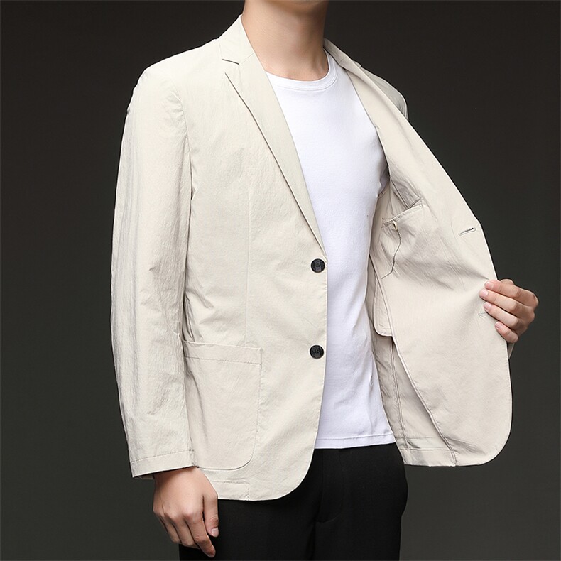 D332705秋冬新款男士西服薄款商务休闲男装外套轻薄通勤外衣,男装西服,电商B360