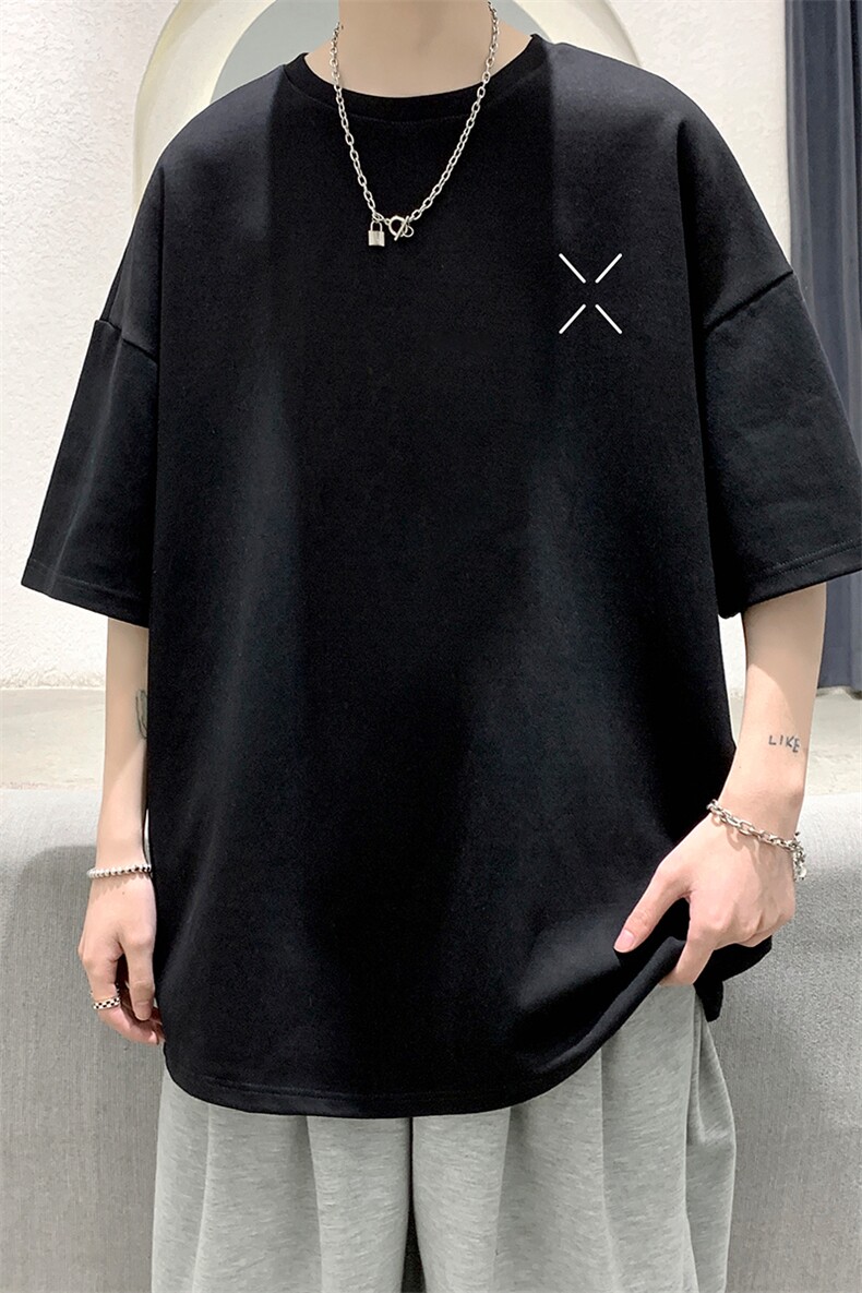 纯棉短袖t恤男大码半袖打底衫宽松体恤衫DX17305-P20大皂风,男装T恤,电商A040