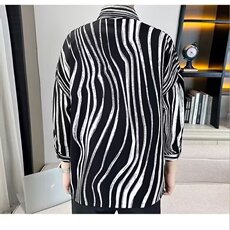 V领polo衫男痞帅衬衫短袖夏季冰丝男装2025新款夏装男式七分袖t恤，男装T恤，星座506A