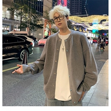 北极绒毛衣现货男式新款长袖时尚休闲男装开衫XZ212-1-QMY37-P73，男装针织衫/毛衣，星座212-1