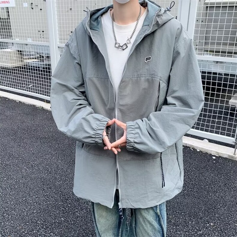 2024户外薄款防晒衣男夏季透气运动百搭外套防紫外线防晒服,男装夹克,星座716-3