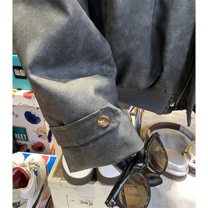 405A  美式复古个性金属设计短款皮衣棉服 MY24916-特批108控178图片