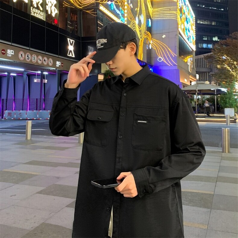 25年春季工装衬衫长袖得物抖音衬衫DS-C323-1-S581-P45，男装衬衫，电商C323-1