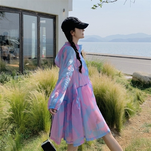 夏季新款印花薄款透气旅游防晒衣服披肩罩衫外套女182-8562P1K168图片