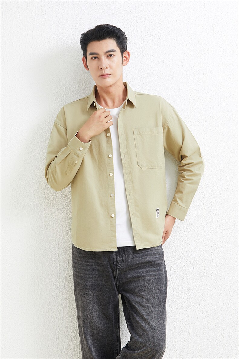 青年时尚潮流男装2026春夏新款男士长袖衬衫男宽松休闲衬衫上衣男,男装衬衫,电商B212（原钱塘6029）