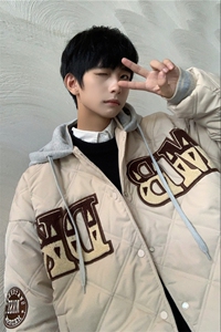 港风 新款夹棒球服男连帽假两件衣袄外套潮X1213-MY22-P125图片