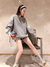 重工钉珠卫衣，面料，女装卫衣/绒衫，一杭