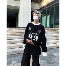 2024新款美式复古高街运动休闲毛衣针织衫痞帅现货W8452-P55，男装针织衫/毛衣，星座512-4
