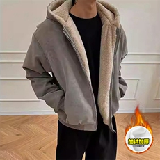 现货高品质美式冬季重磅座山雕大毛毛领pu皮棉衣男女加厚外套，男装皮衣，电商A486