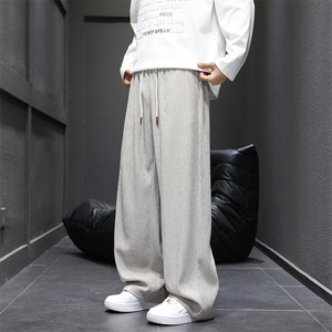 男2026春季新款宽松直筒休闲裤男士阔腿垂感长裤Q29151-特P32图片