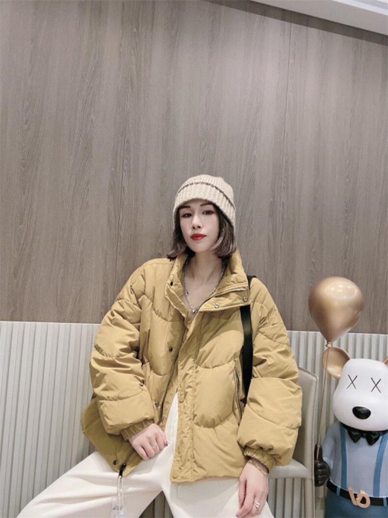 立领面包羽绒服外套ＭLXL，女装羽绒服，可纳奇