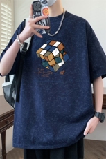 ！2026夏季新款男士小碎花印花短袖T恤情侣半袖T2565特P25，男装T恤，电商B220