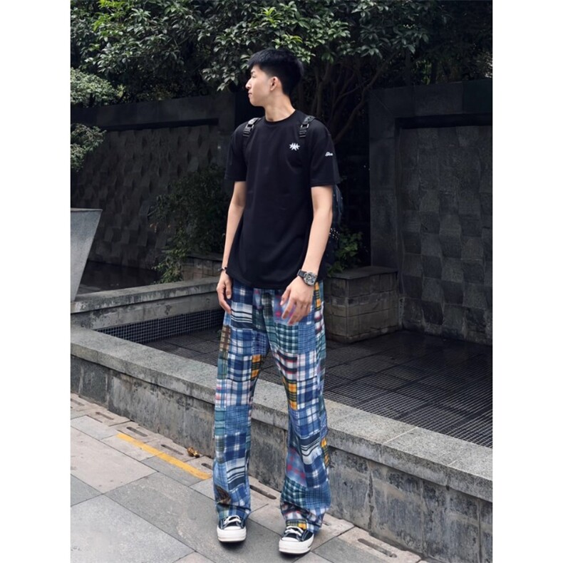 WE1751-P42百家布美式彩色格子裤子男,男装休闲裤,电商B323A