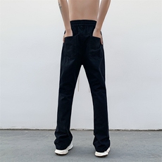B221美式ins高街小众情侣款拉链微喇休闲裤LK23029-P60控78，男装休闲裤，电商B221