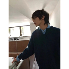 老钱风重磅700克V领麻花毛衣MY0104-P58，男装针织衫/毛衣，星座313A(原308A-2)