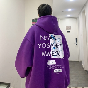 INS潮流美式太空旅行印花宽松休闲连帽卫衣JK23394特p35-控58图片