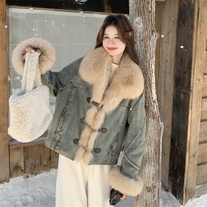 环保毛90绒牛仔派克服2C170--1191--P295控448图片