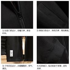KS21045-P38连帽开衫卫衣男运动外套大码班服砖墙挂拍，男装卫衣，电商A040A