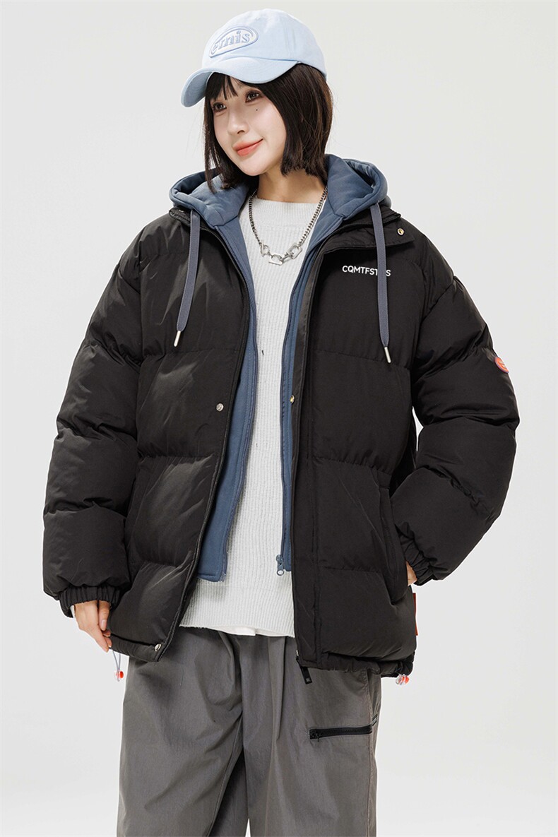 2025冬季港风棉衣男女情侣假两件宽松连帽加厚棉服潮WT08有标-P60,男装棉衣,星座1402-1