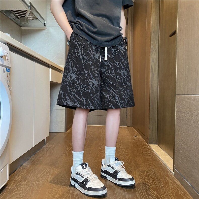 夏季新款潮流透气打孔设计宽松休闲短裤B315-K25768-特p25控48,男装牛仔裤,电商B315