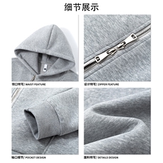 百搭简约休闲高街外套高领斜襟斜拉链连帽款个性卫衣HY907TP58，女装短外套，电商A102B