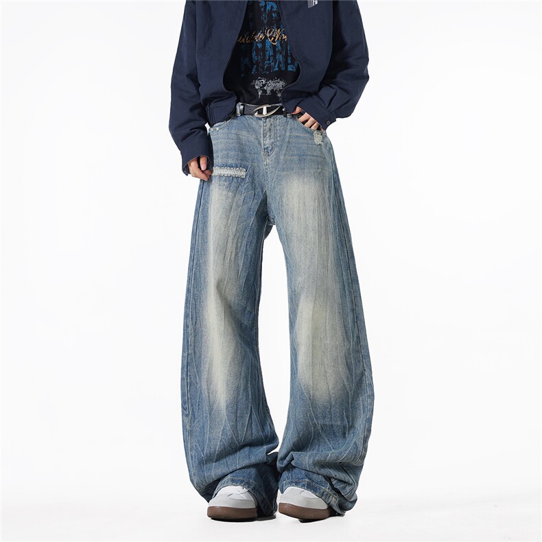 715-2-KX143-P70-X98（磨破裂纹竹节纹牛仔裤），男装牛仔裤，星座715-2