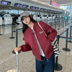 现货新款冬装2024年韩版小个子标贴棉衣外套保暖螺纹拼接棉服图片