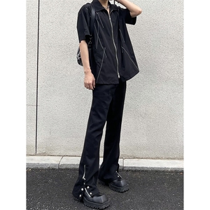 B221 美式ins高街小众排扣拉链牛仔裤 LK22073-P60 控78图片