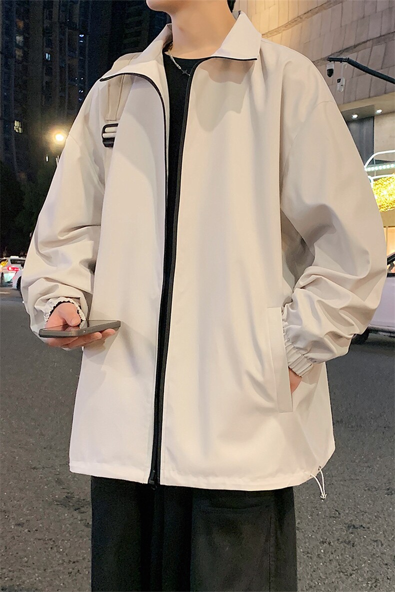港风双面穿渐变上衣夹克宽松落肩立领冲锋衣外套JK906P75,男装夹克,星座1204-3