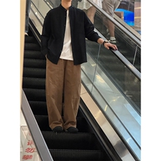 长袖立领仿麻休闲衬衫1302-GC67-P40控68成分100棉，男装衬衫，星座1302