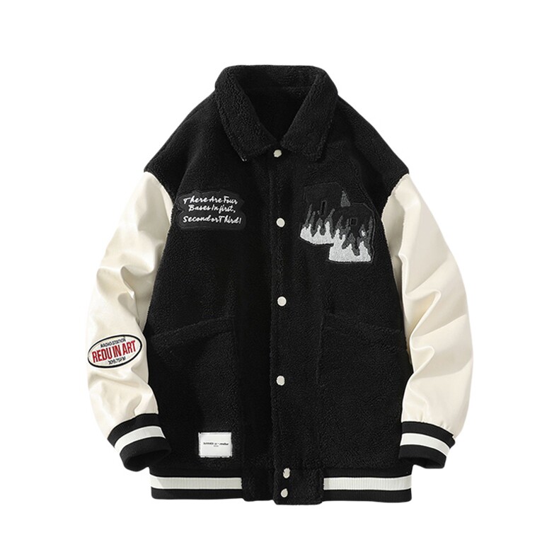 冬款青少年加绒加厚棉衣羊羔潮棒球服外套男士8100-P115控价158,男装棉衣,电商A441-1