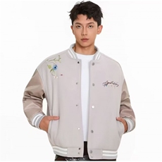 网图美式潮牌绣花棒球服夹克男2026秋季拼接宽松外套，男装夹克，星座410-6（原星座1304-1）