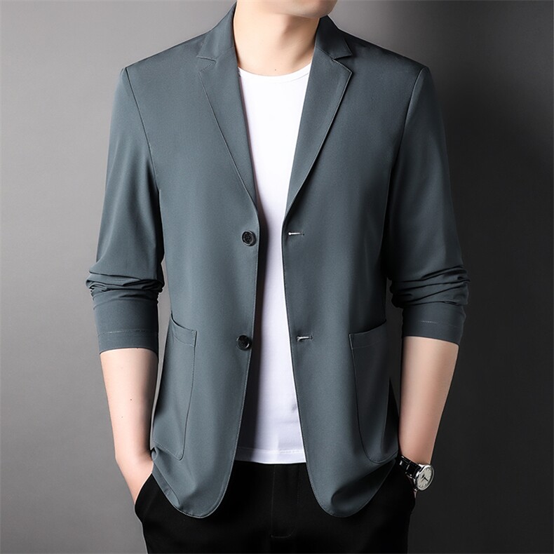 西服男士春季新款休闲西服薄款小西服轻薄单西服外套防晒,男装西服,电商B212（原钱塘6029）