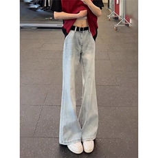 网图现货美式宽松微喇直筒牛仔裤男K7307P45，男装牛仔裤，星座205-3