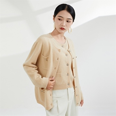 秋冬新款女气质时尚圆领显瘦百搭潮流套头羊绒衫，女装羊绒衫，恒爱羊绒