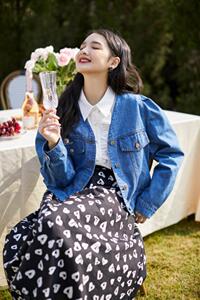 V领牛仔外套,其它,咔柠