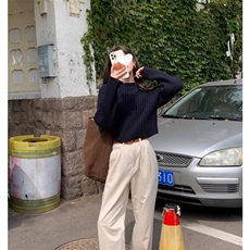 时尚百搭纯色宽松显瘦女士羊毛衫羊毛，女装羊毛衫，旭驰羊绒