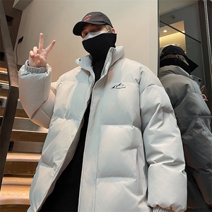 现货2W抖音直播品质纯色宽松棉服外套港风M661P85图片