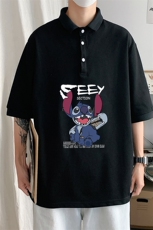 PL57038-P35翻领短袖polo衫男大码胖子半袖t恤男有领保罗衫模特，男装Polo衫，电商A040
