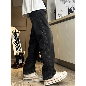 A178  秋冬季新款美式休闲牛仔裤男直筒宽松Q81  P48限价68图片