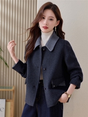韩版短款双面羊绒大衣女时尚2025新款冬季超好看洋气减龄毛呢外套，女装毛呢外套，众宇琦