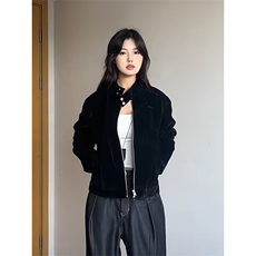 26@美式复古哈灵顿灯芯绒夹克阿美咔叽立领拉链外套Y1038-P78网图，男装夹克，电商B245