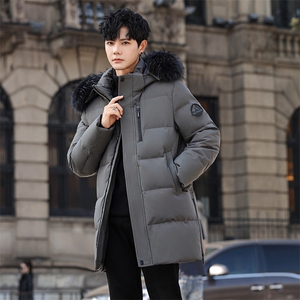 冬90%鹅绒羽绒服中长款加厚真毛领零下防寒外套H817-P320538图片