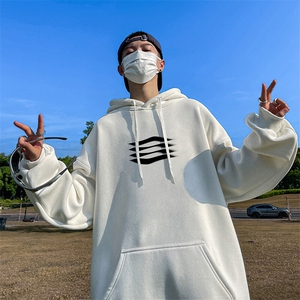抖音得物供货 可提供视频 春装重磅美式宽松连帽卫衣DL2359图片