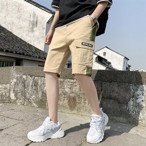 夏季工装短裤男孩子纯棉修身五分裤青少年潮流休闲裤S502图片
