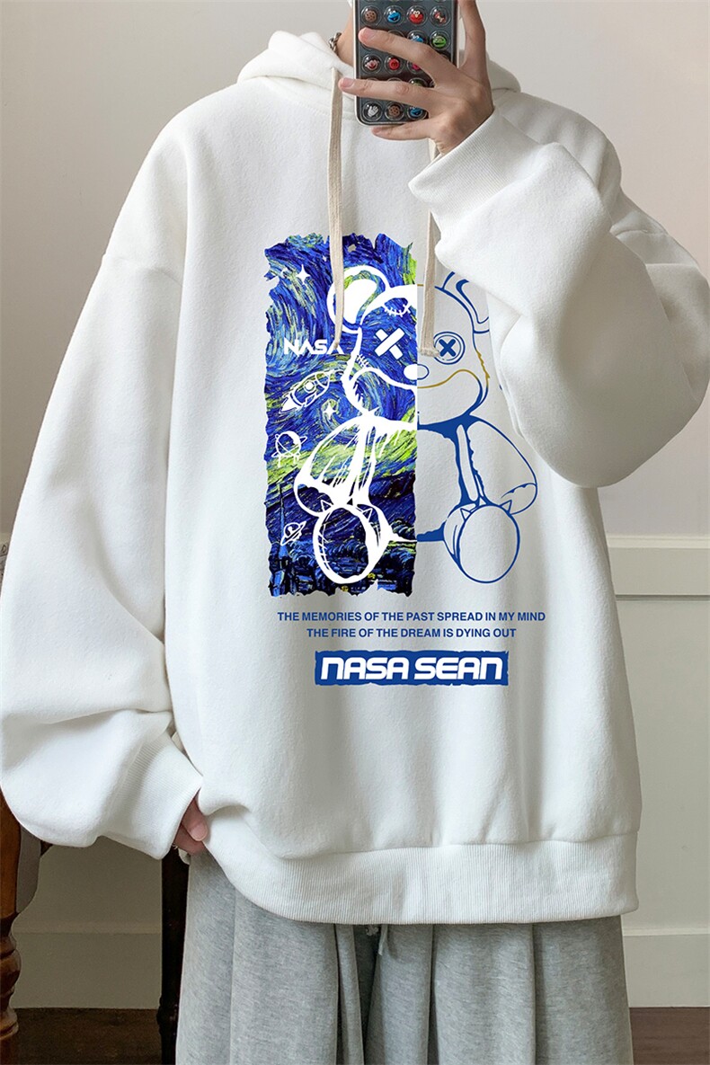 连帽卫衣男大码运动服帽衫外套WY2290-P35加绒款-P40,男装卫衣,电商A040