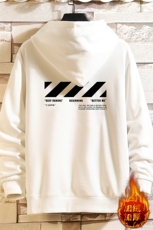 WY2128-P40加绒P45纯连帽卫衣男大码运动帽衫宽松薄外套，男装卫衣，电商A040A