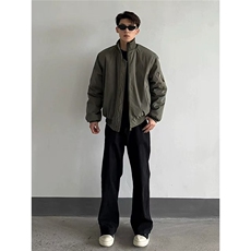 冬季BOMBER棉服男高领飞行服棉衣加厚美式复古休闲棒球服外套，男装棉衣，星座1210-1